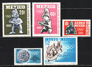 Мексика 1965, Олимпиада 1968 (I), 5 марок